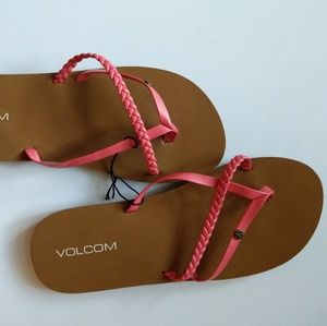 Volcom Pink Strap Sandals NEW